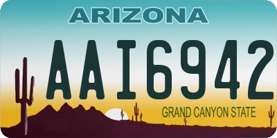 AZ license plate AAI6942