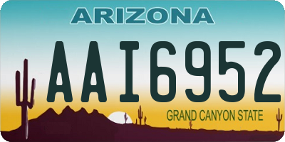 AZ license plate AAI6952