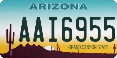 AZ license plate AAI6955