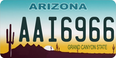 AZ license plate AAI6966