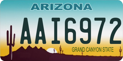 AZ license plate AAI6972