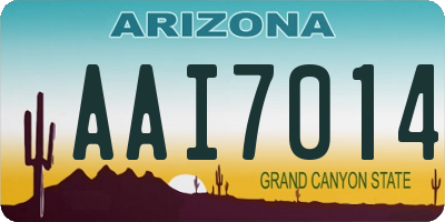 AZ license plate AAI7014