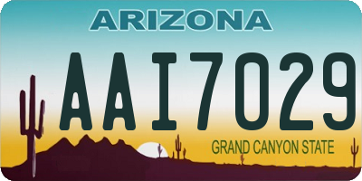 AZ license plate AAI7029