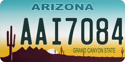 AZ license plate AAI7084