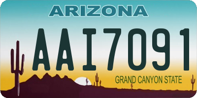 AZ license plate AAI7091