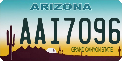 AZ license plate AAI7096