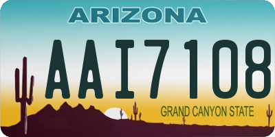 AZ license plate AAI7108