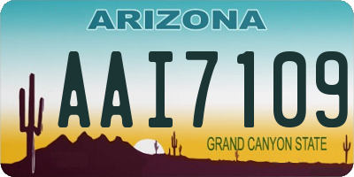 AZ license plate AAI7109