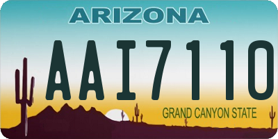 AZ license plate AAI7110