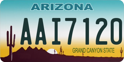 AZ license plate AAI7120