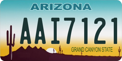 AZ license plate AAI7121