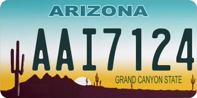 AZ license plate AAI7124