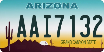 AZ license plate AAI7132