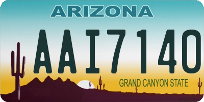 AZ license plate AAI7140