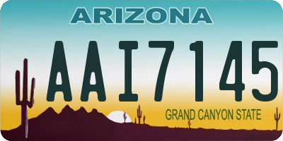 AZ license plate AAI7145