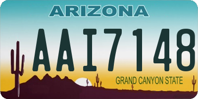 AZ license plate AAI7148