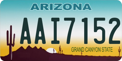 AZ license plate AAI7152