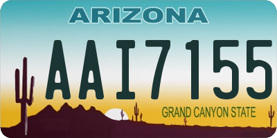 AZ license plate AAI7155