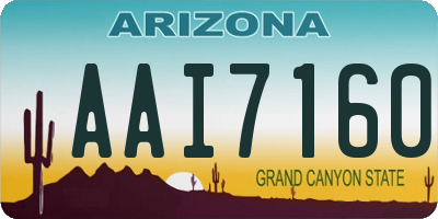 AZ license plate AAI7160