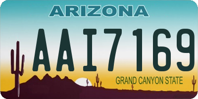 AZ license plate AAI7169