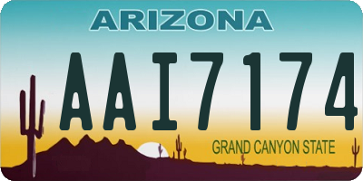 AZ license plate AAI7174