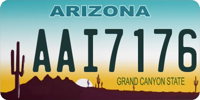 AZ license plate AAI7176
