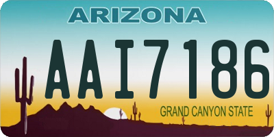 AZ license plate AAI7186