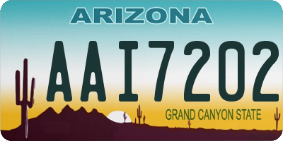 AZ license plate AAI7202
