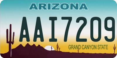 AZ license plate AAI7209