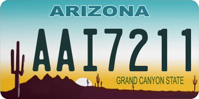 AZ license plate AAI7211