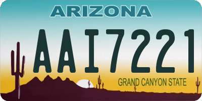 AZ license plate AAI7221