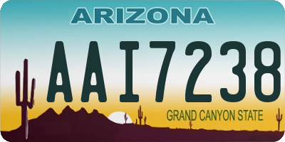 AZ license plate AAI7238