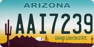 AZ license plate AAI7239