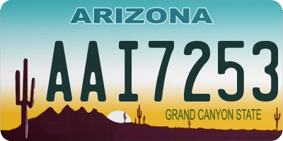 AZ license plate AAI7253