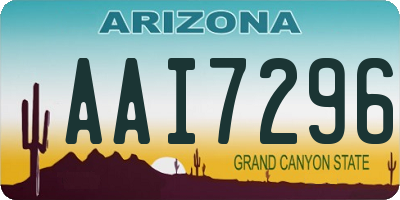 AZ license plate AAI7296