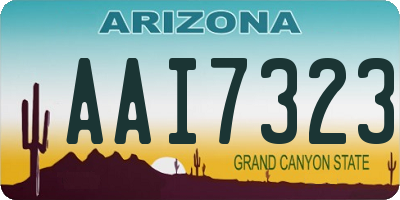 AZ license plate AAI7323