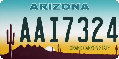 AZ license plate AAI7324