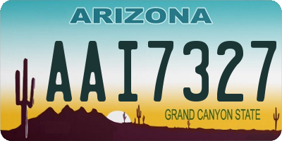 AZ license plate AAI7327