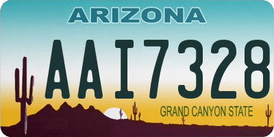AZ license plate AAI7328