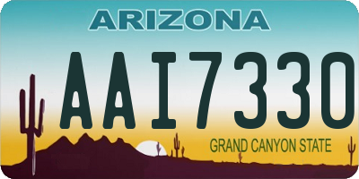 AZ license plate AAI7330