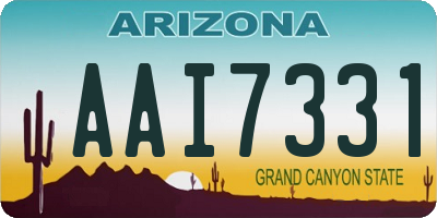 AZ license plate AAI7331