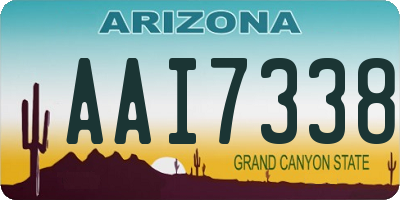 AZ license plate AAI7338