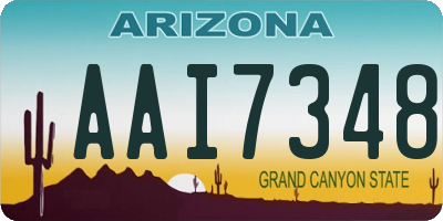 AZ license plate AAI7348