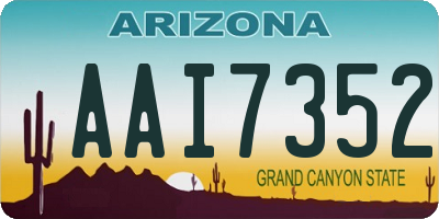 AZ license plate AAI7352