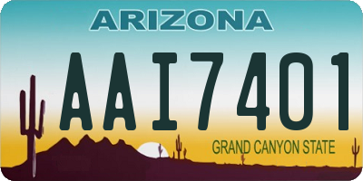 AZ license plate AAI7401