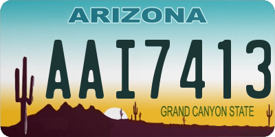 AZ license plate AAI7413
