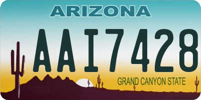 AZ license plate AAI7428