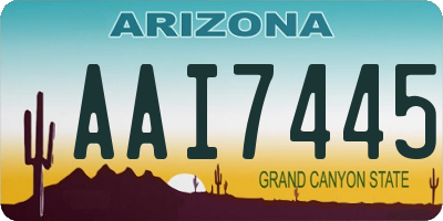 AZ license plate AAI7445