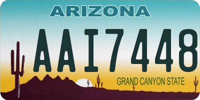 AZ license plate AAI7448