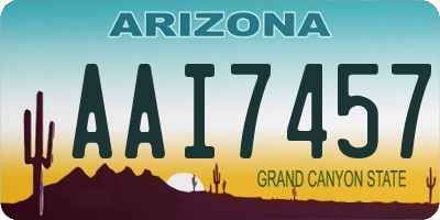 AZ license plate AAI7457